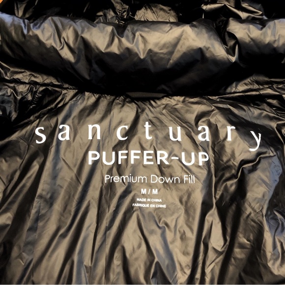 Sanctuary Premium Down Winter Coat Puffer Jacket Black Lightweight Oversized. - Picture 2 of 16